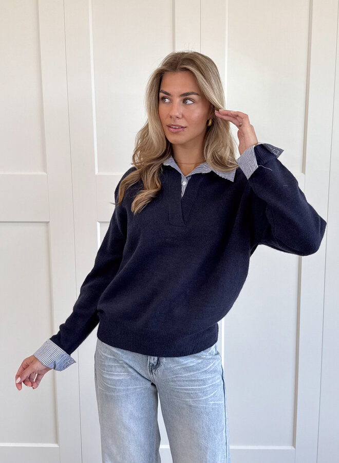 Sweater blouse Fiona blauw