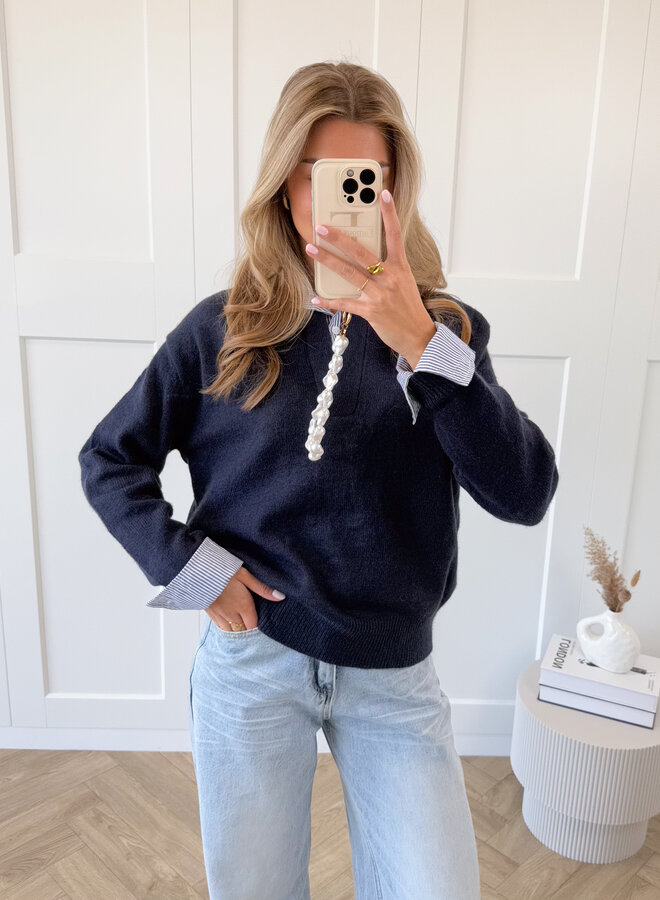 Sweater blouse Fiona blauw