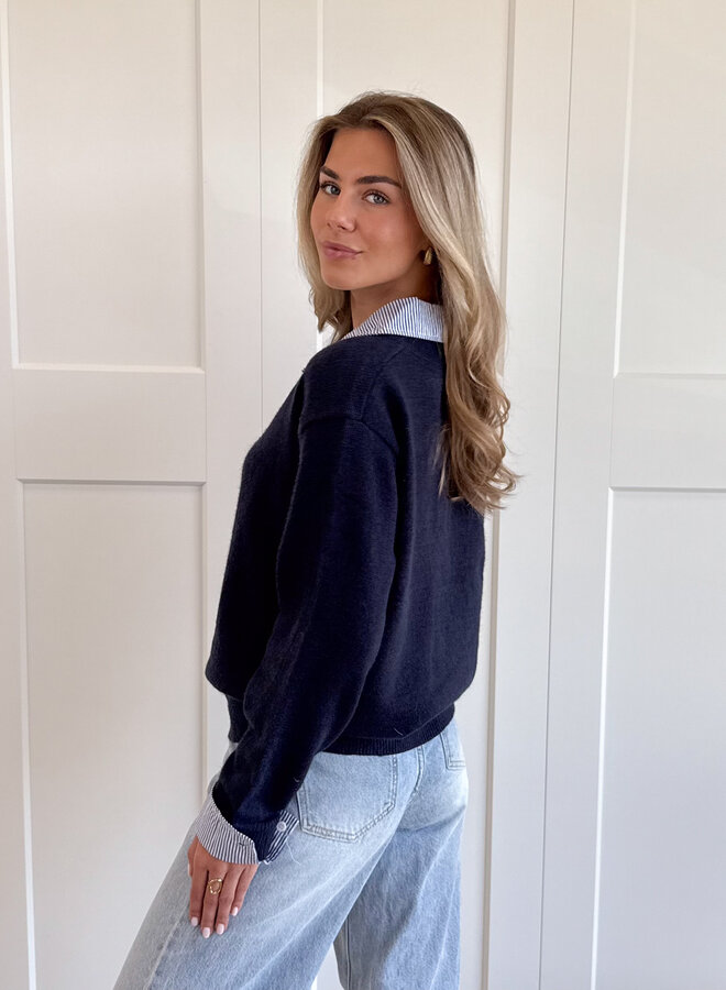 Sweater blouse Fiona blauw