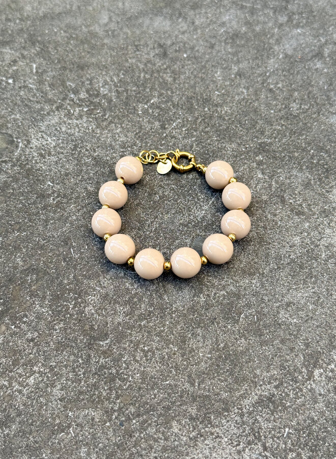 Beige kralen armband