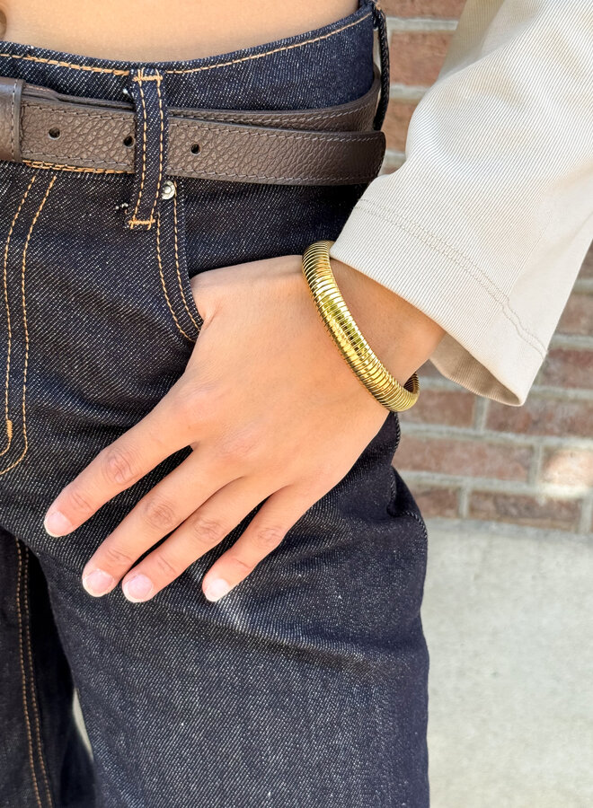 Bold gold bangle
