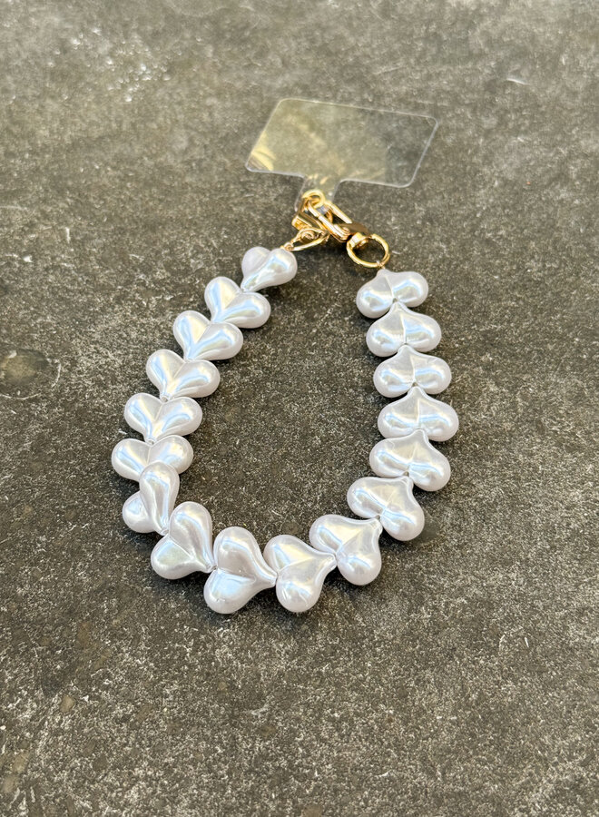 Telefoonkoord parel heart