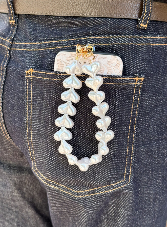 Telefoonkoord parel heart