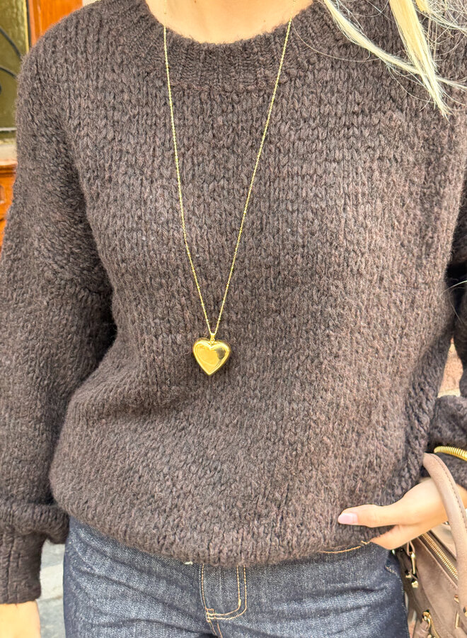 Gold heart ketting