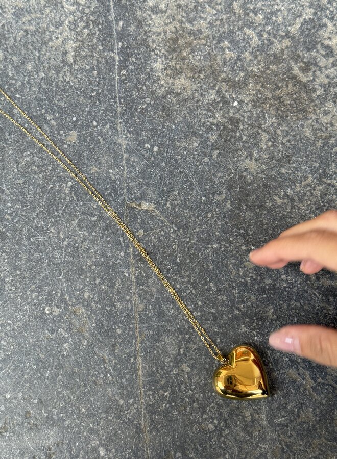 Gold heart ketting
