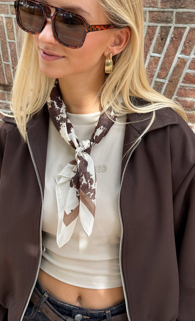 Mini sjaal cow print