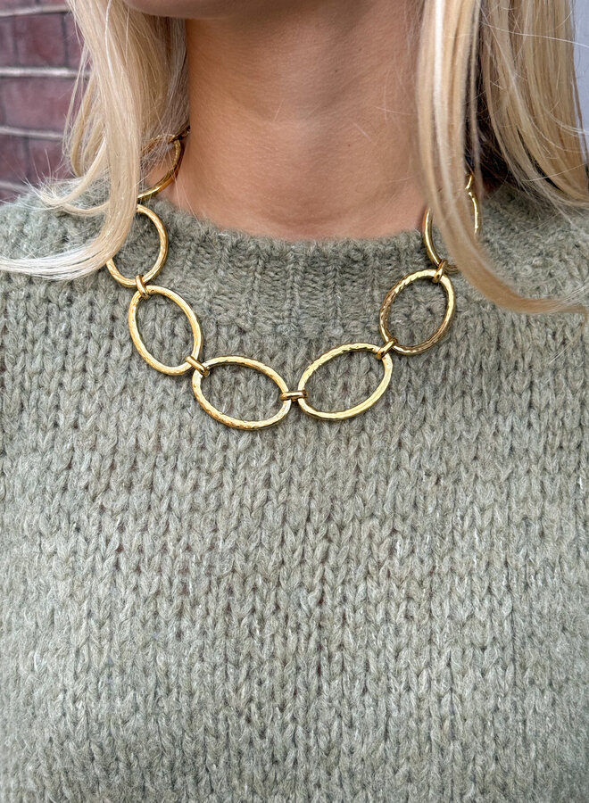 Goudkleurige cirkel ketting