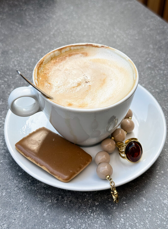 Beige kralen armband