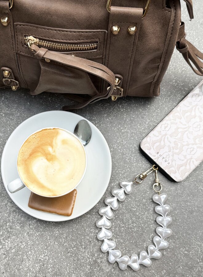 Telefoonkoord parel heart