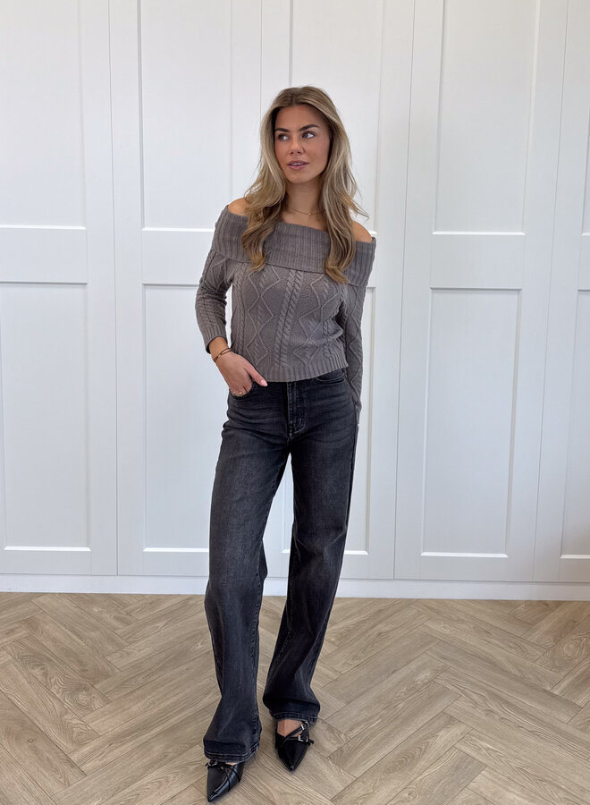 Jeans Isalie donkergrijs