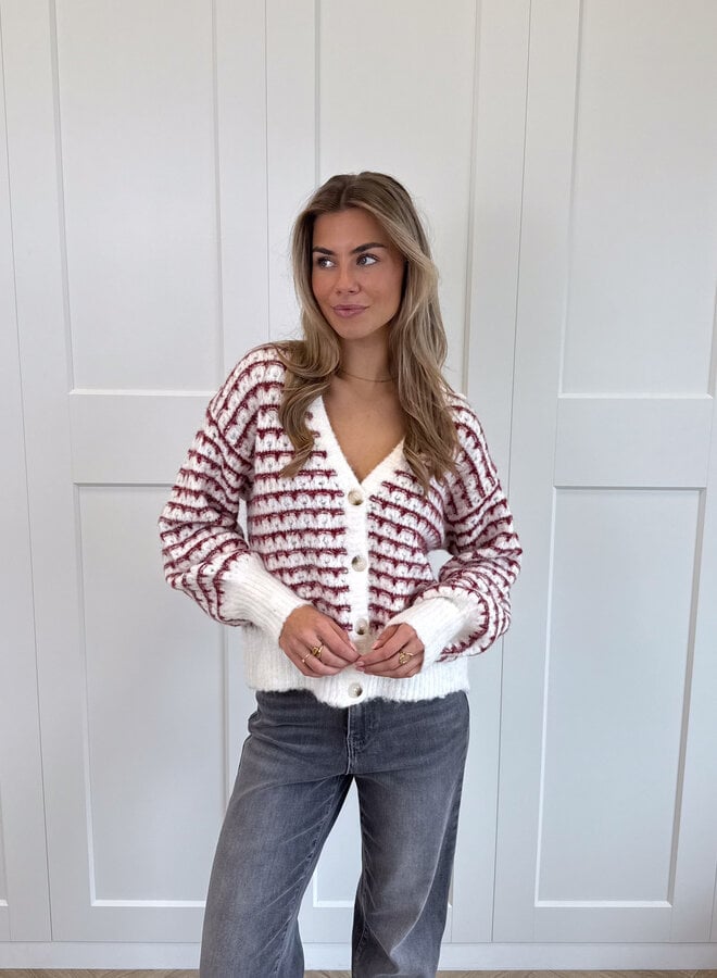 Streepjesvestje Elodie rood