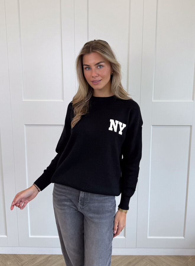 New York trui zwart
