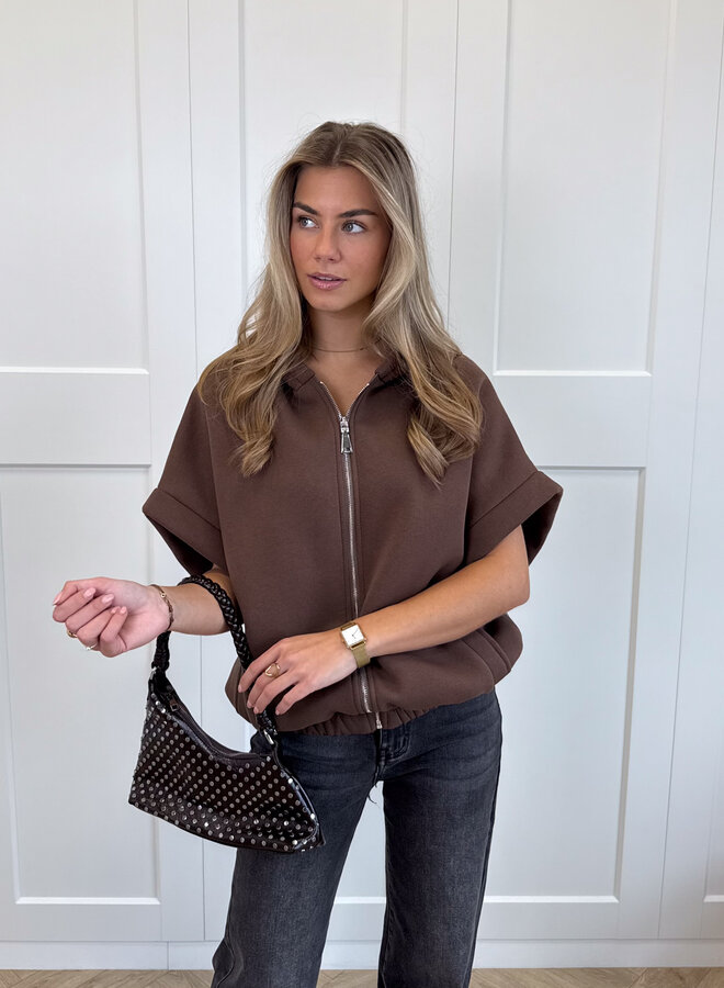 Zippervest Marivelle Bruin