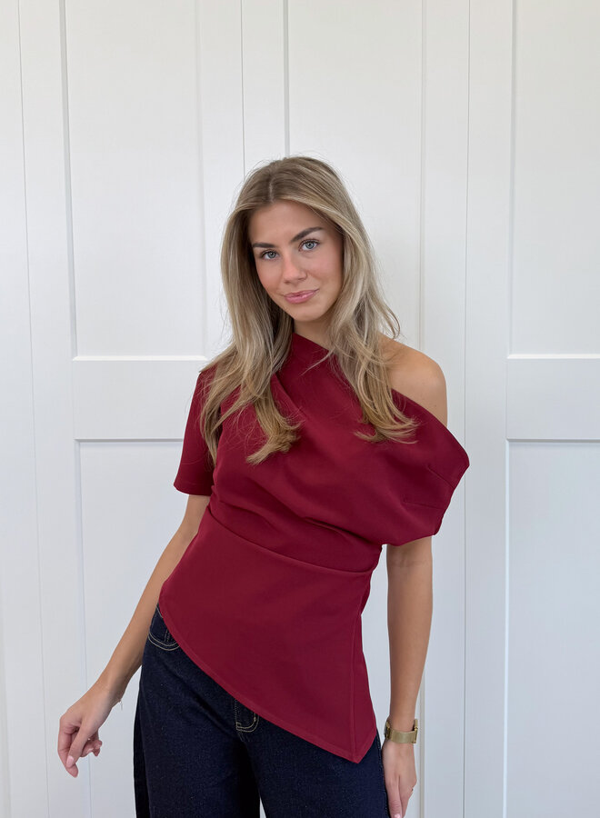 Top off shoulder Candice bordeaux