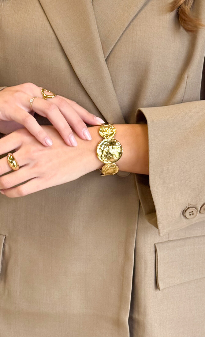 Coin armband gold