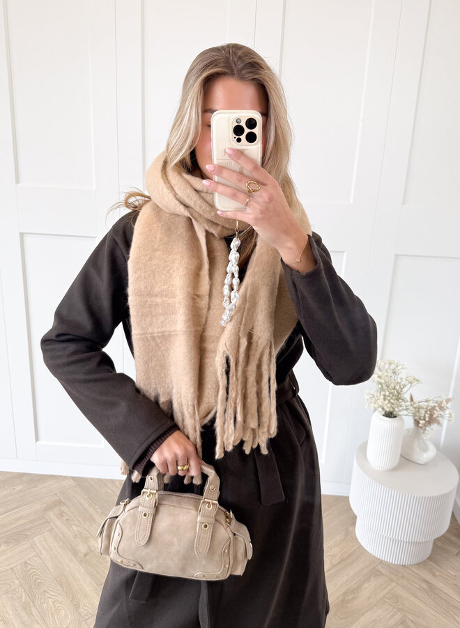 Cozy sjaal camel