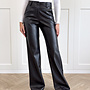 Leather broek Yoanna zwart