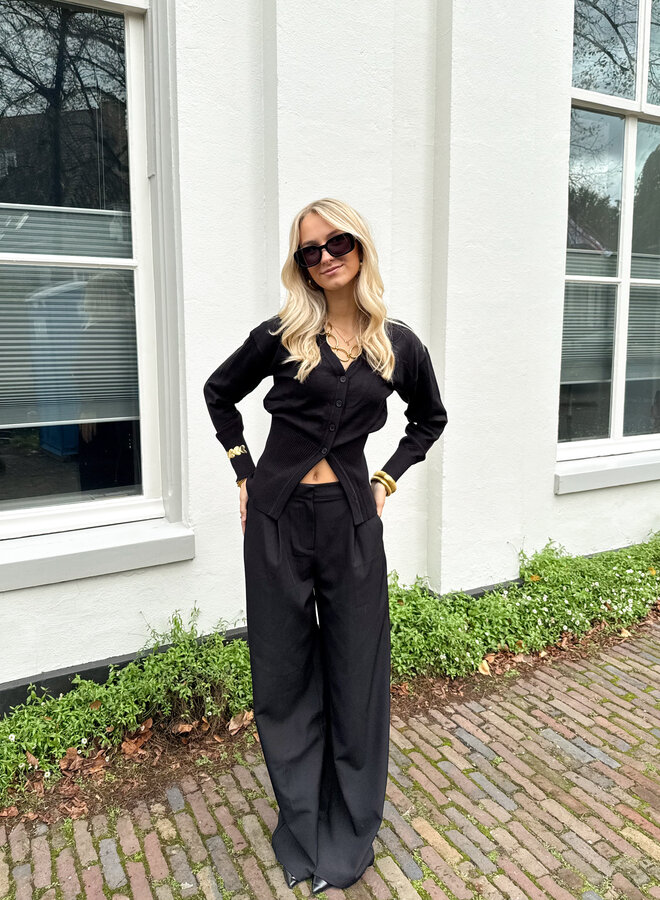 Knopenvestje Biba zwart