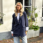 Gestreepte blazer Fenna blauw