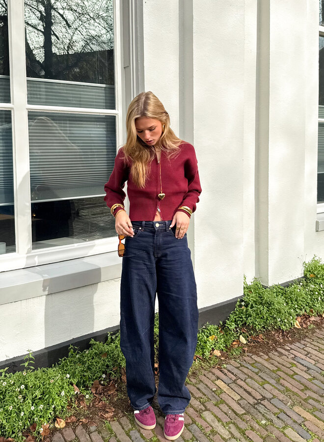 Zipper vest Zoë bordeaux