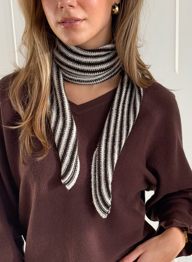 Sjaal Isabella gestreept bruin