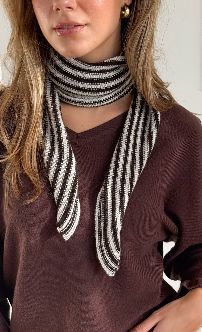 Sjaal Isabella gestreept bruin