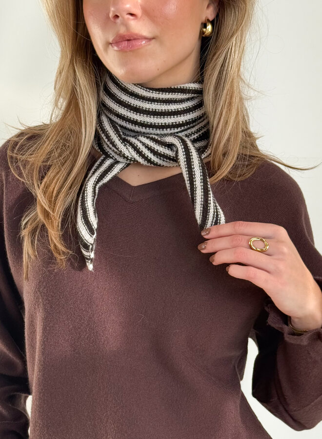 Sjaal Isabella gestreept bruin