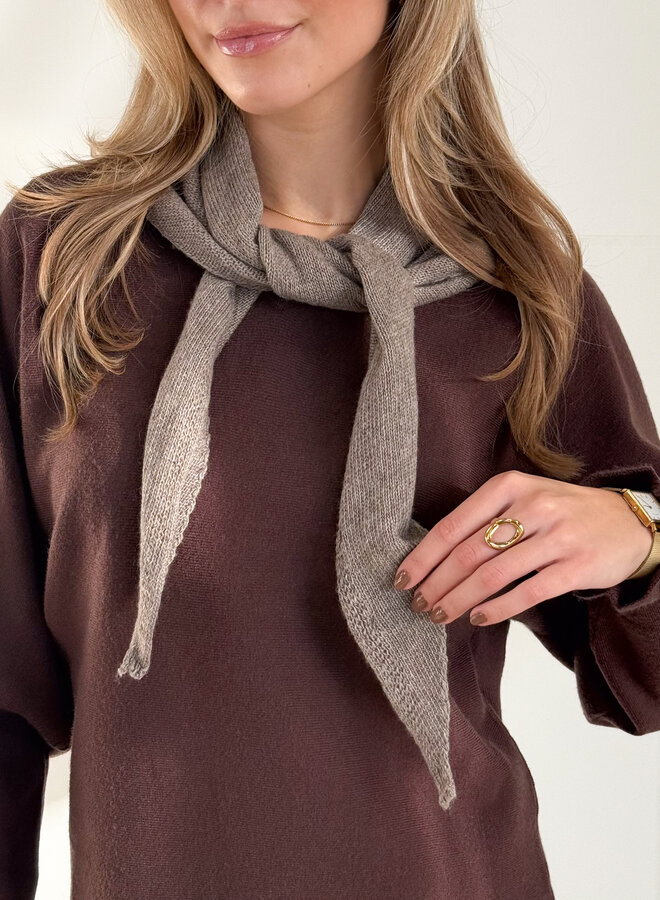 Sjaal Noëlle taupe
