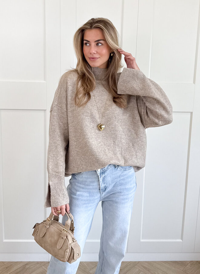 Trui Liora taupe