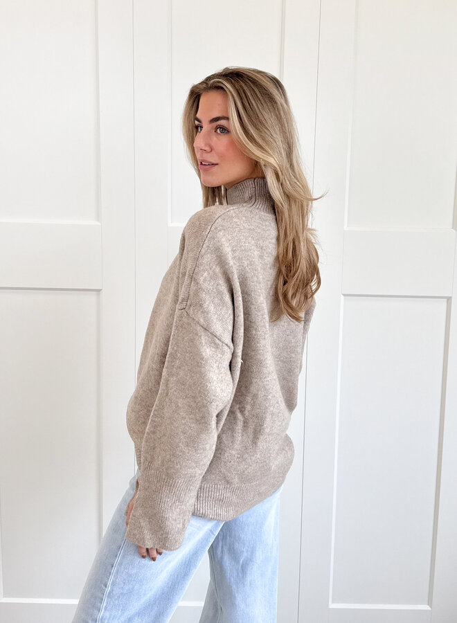 Trui Liora taupe