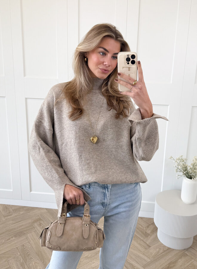 Trui Liora taupe