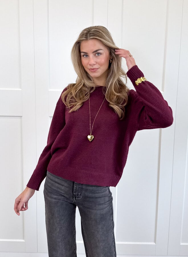 Trui Cynthia bordeaux