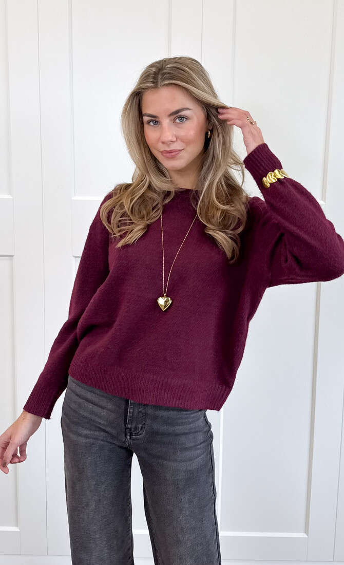 Trui Cynthia bordeaux