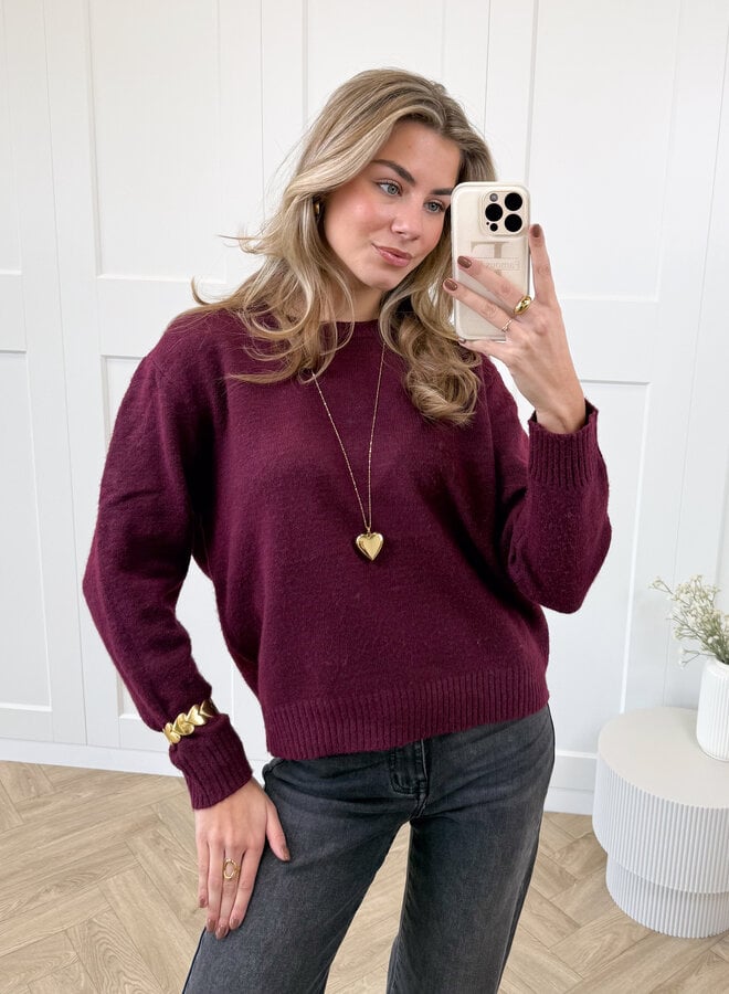 Trui Cynthia bordeaux