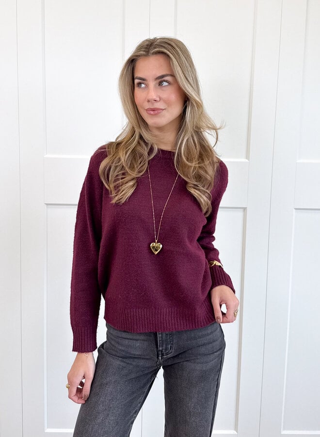 Trui Cynthia bordeaux