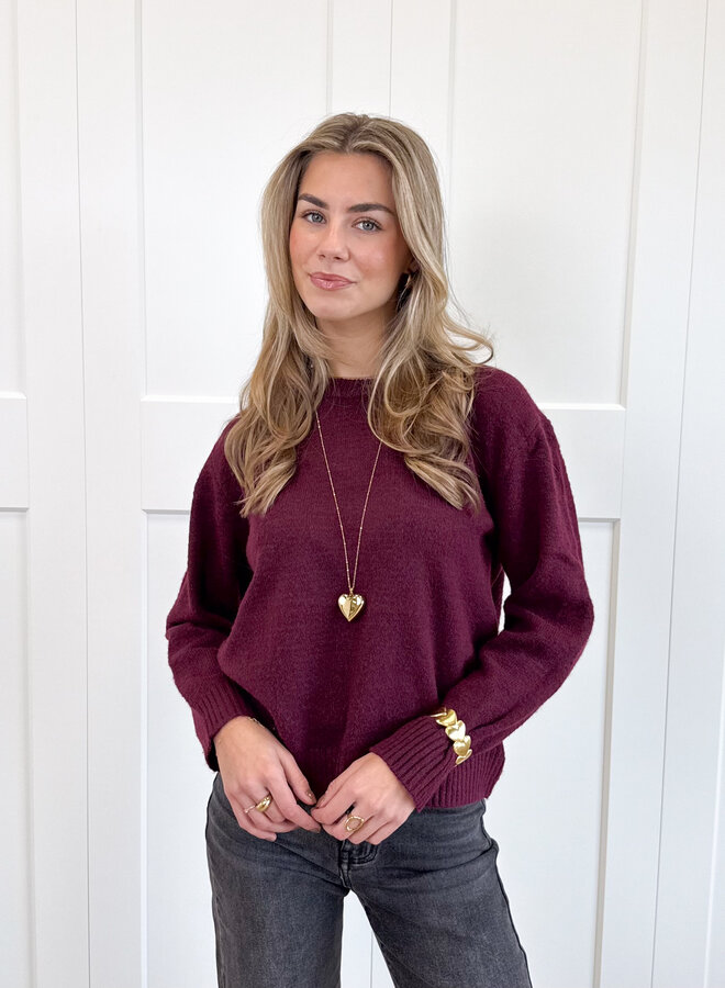 Trui Cynthia bordeaux