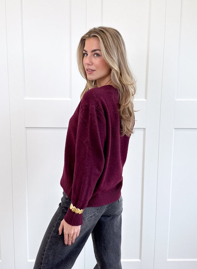 Trui Cynthia bordeaux