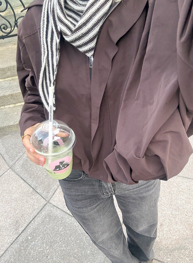 Sjaal Isabella gestreept bruin