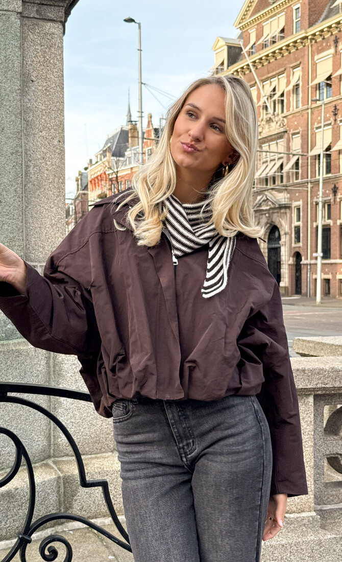 Sjaal Isabella gestreept bruin