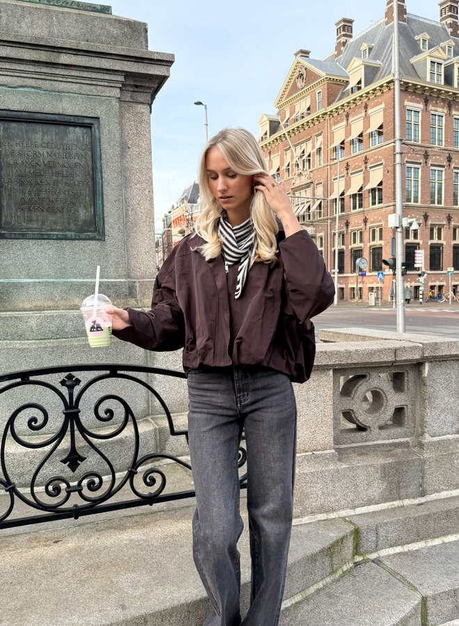 Sjaal Isabella gestreept bruin