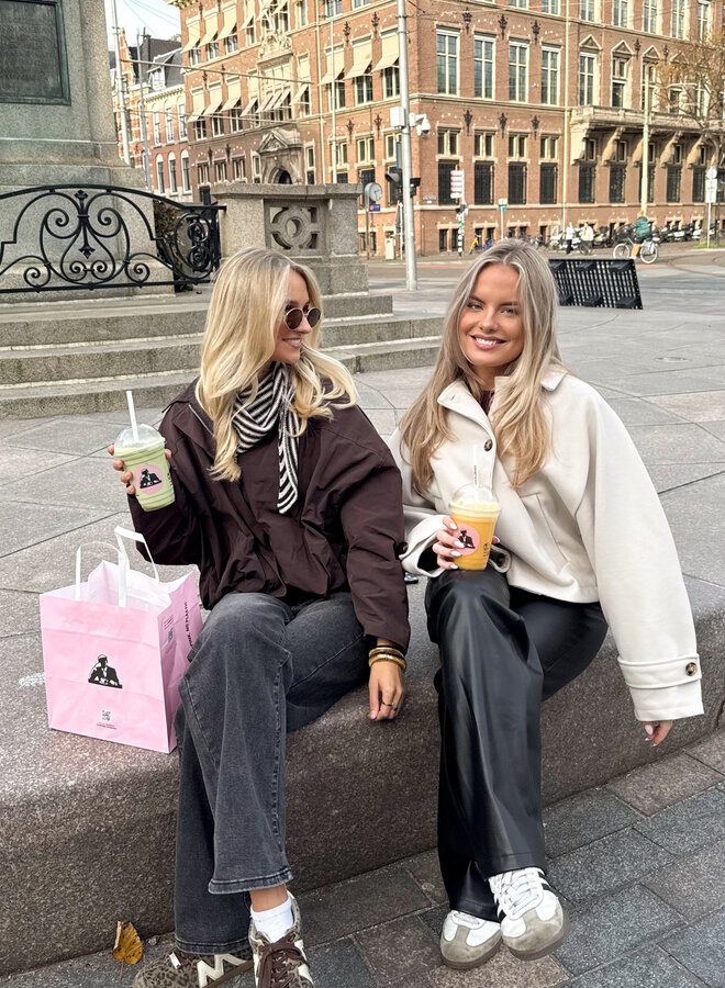 Sjaal Isabella gestreept bruin