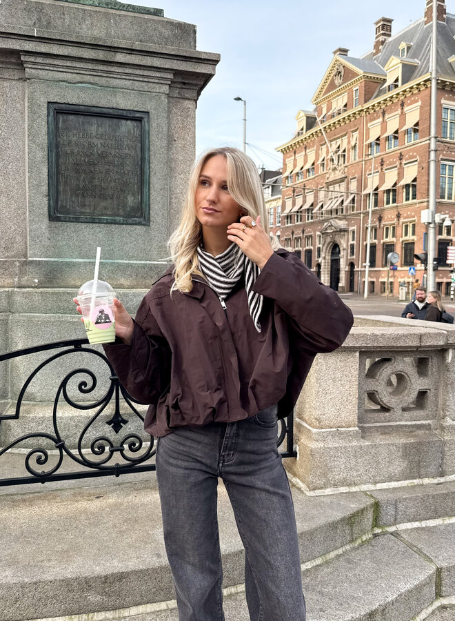 Sjaal Isabella gestreept bruin