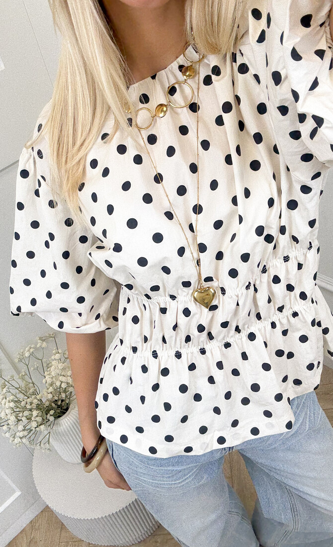 Top polkadots wit
