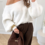 Trui off shoulder Didi wit