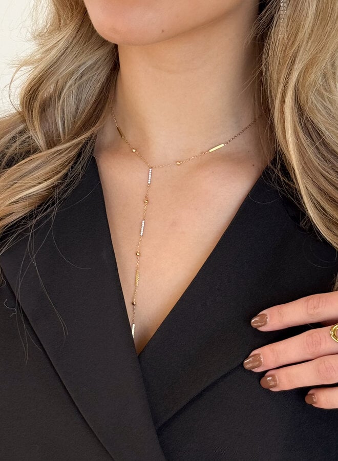 Y-vorm ketting Crystal Glow