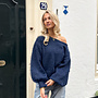 Trui off shoulder Didi navy