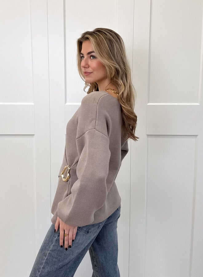 Vest Elara taupe