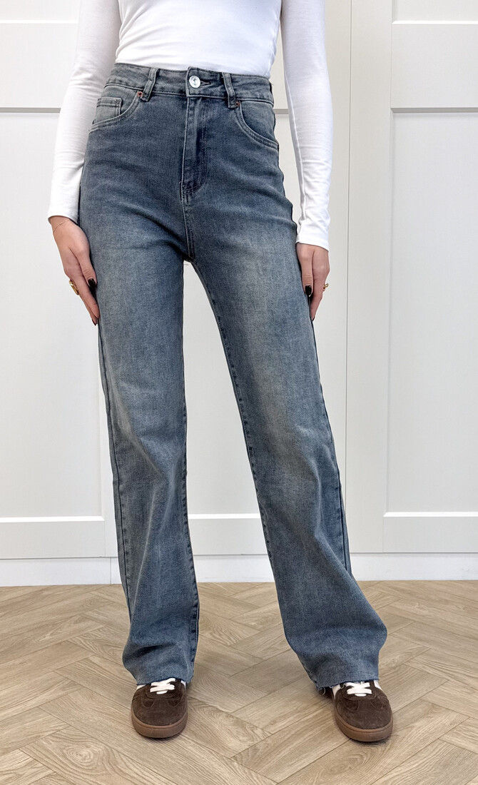 Wide leg jeans Noor blauw