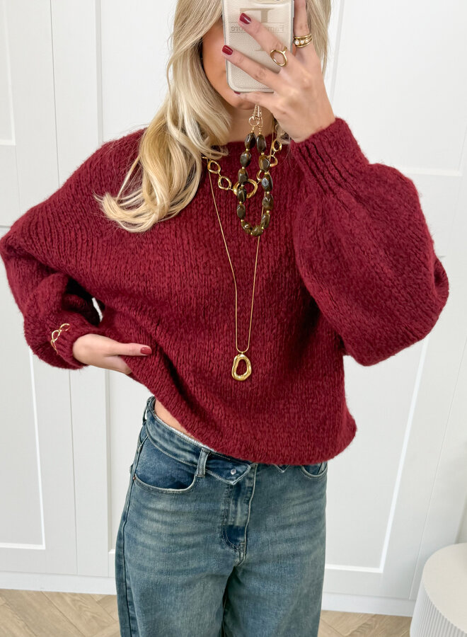 Trui Ella bordeaux
