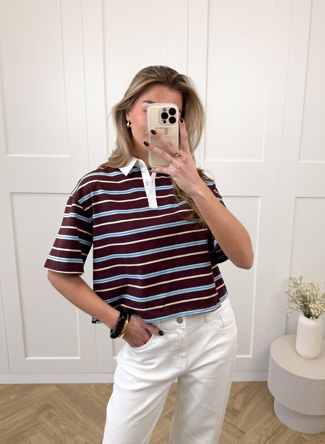 Polo t-shirt Jolie bruin